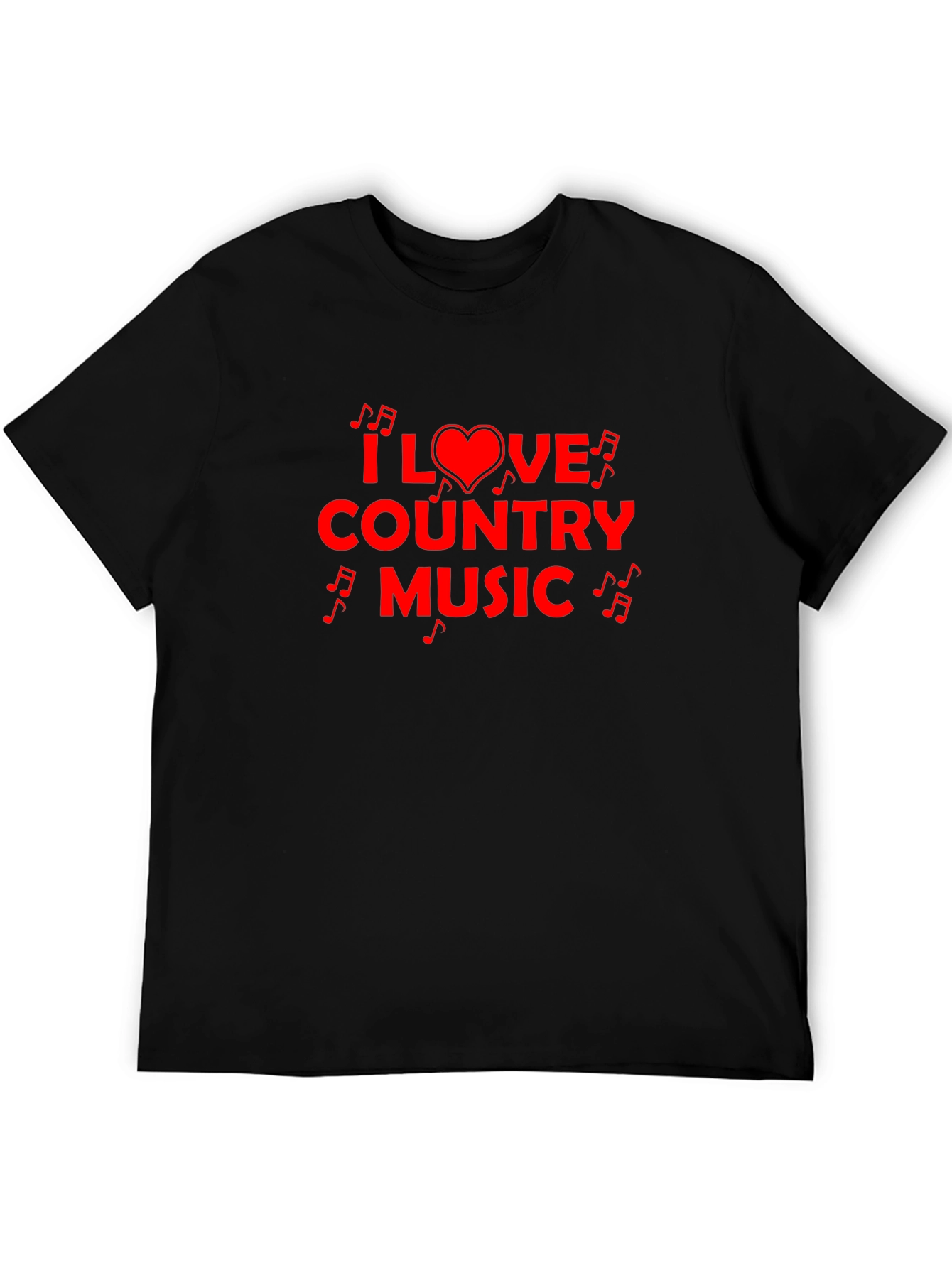 Camiseta Negra I Love Country Music