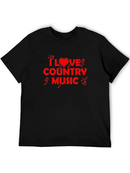 Camiseta Negra I Love Country Music