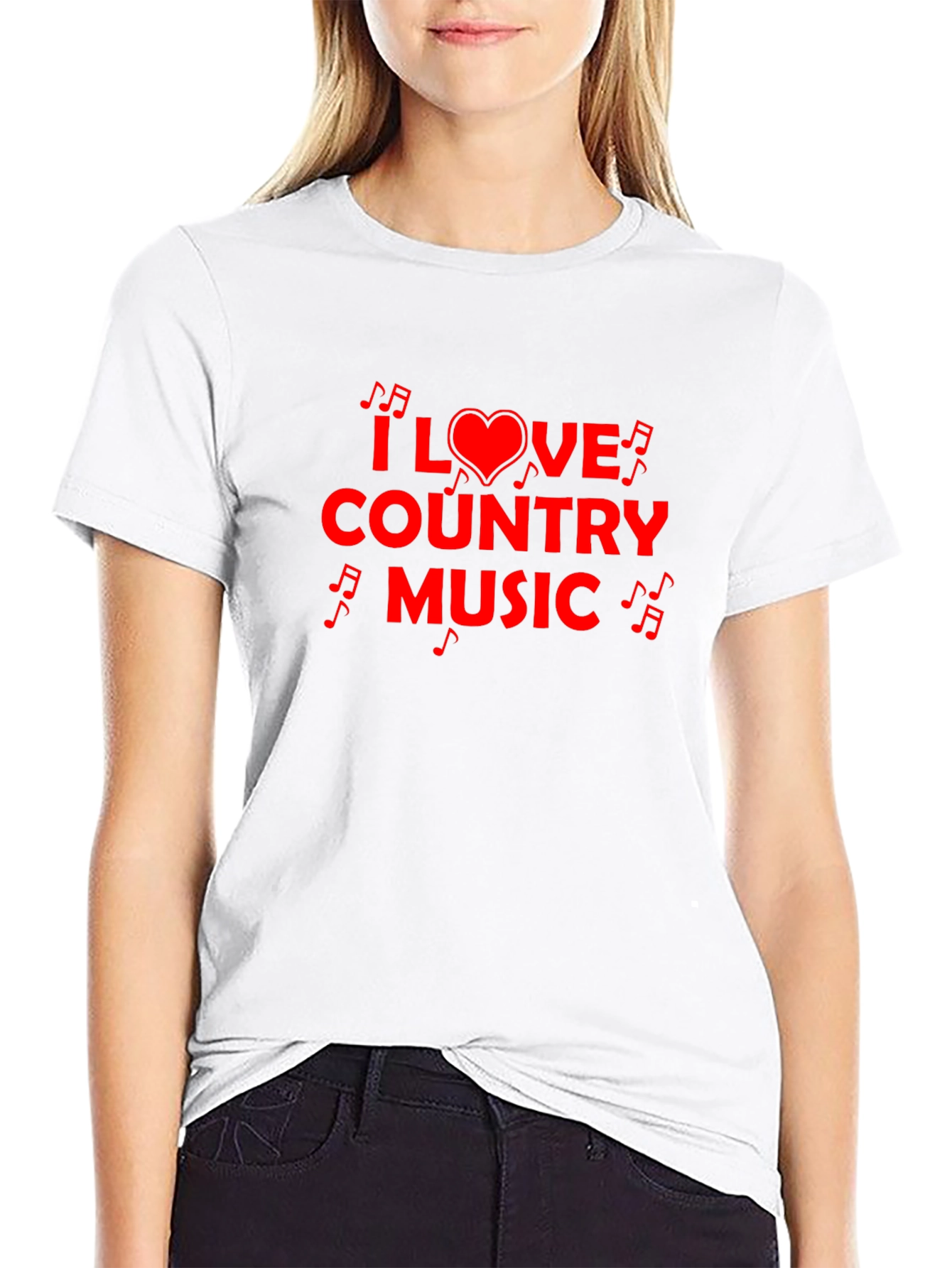 Camiseta Negra I Love Country Music