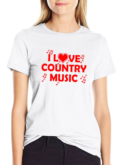Camiseta Negra I Love Country Music