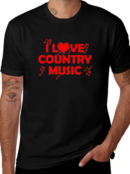 Camiseta Negra I Love Country Music