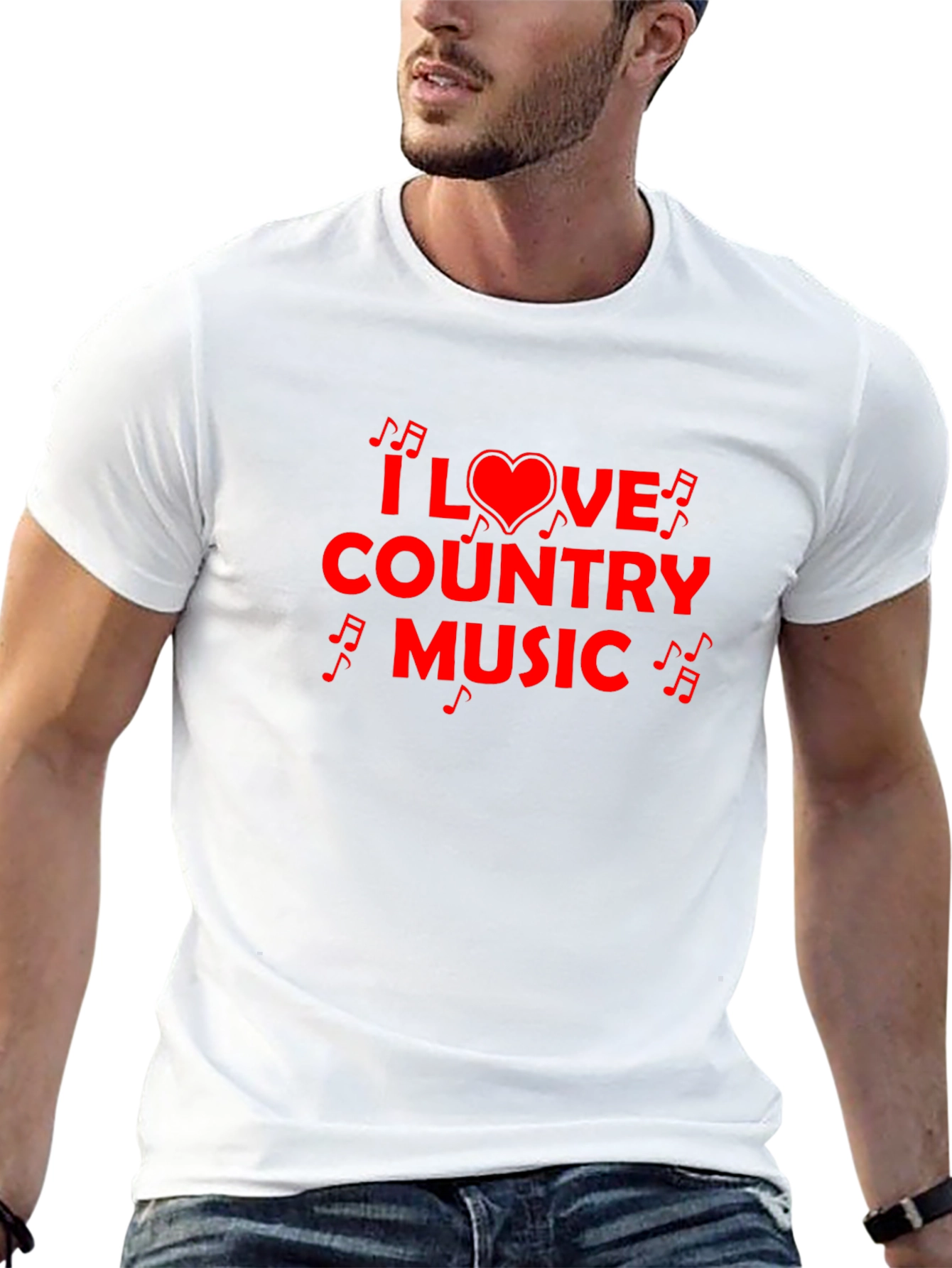 Camiseta Negra I Love Country Music