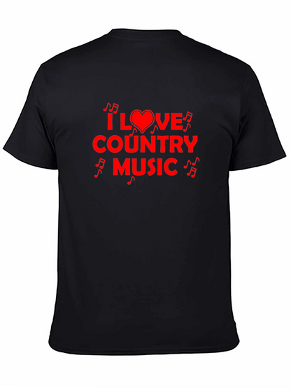 Camiseta Negra I Love Country Music