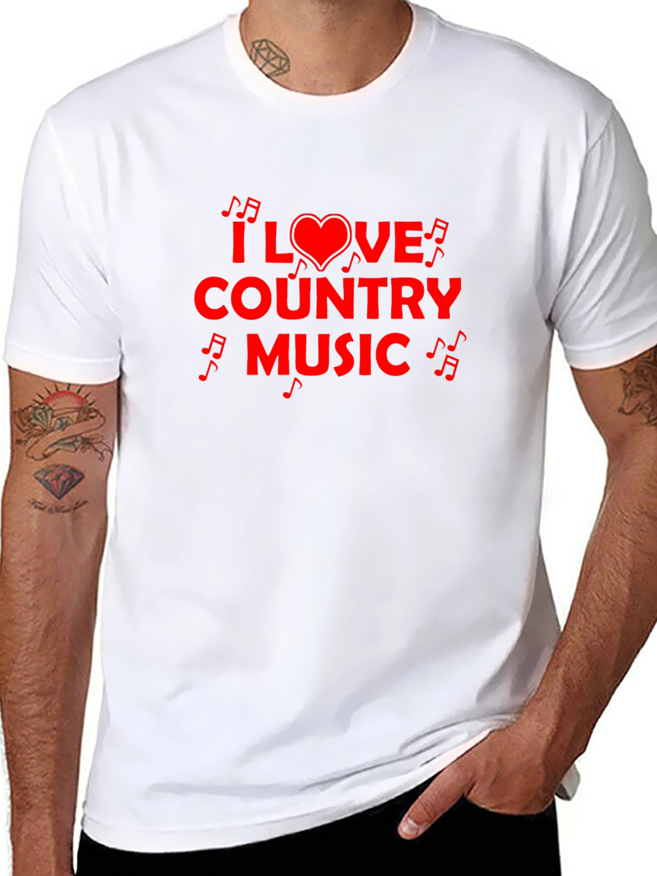 Camiseta Negra I Love Country Music