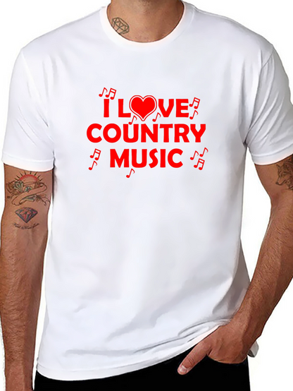 Camiseta Negra I Love Country Music