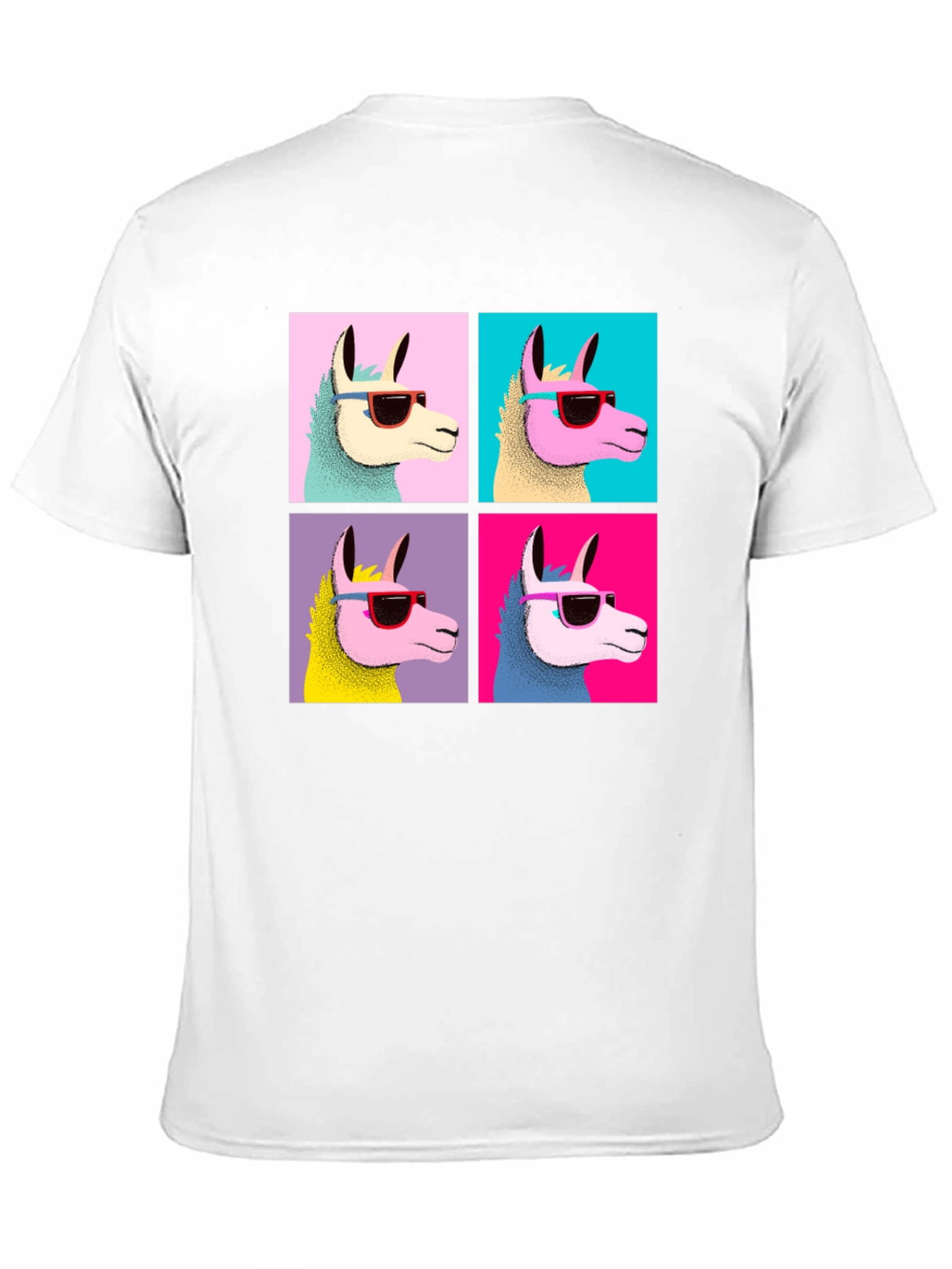 Camiseta Negra con Diseño de Llamas Pop Art