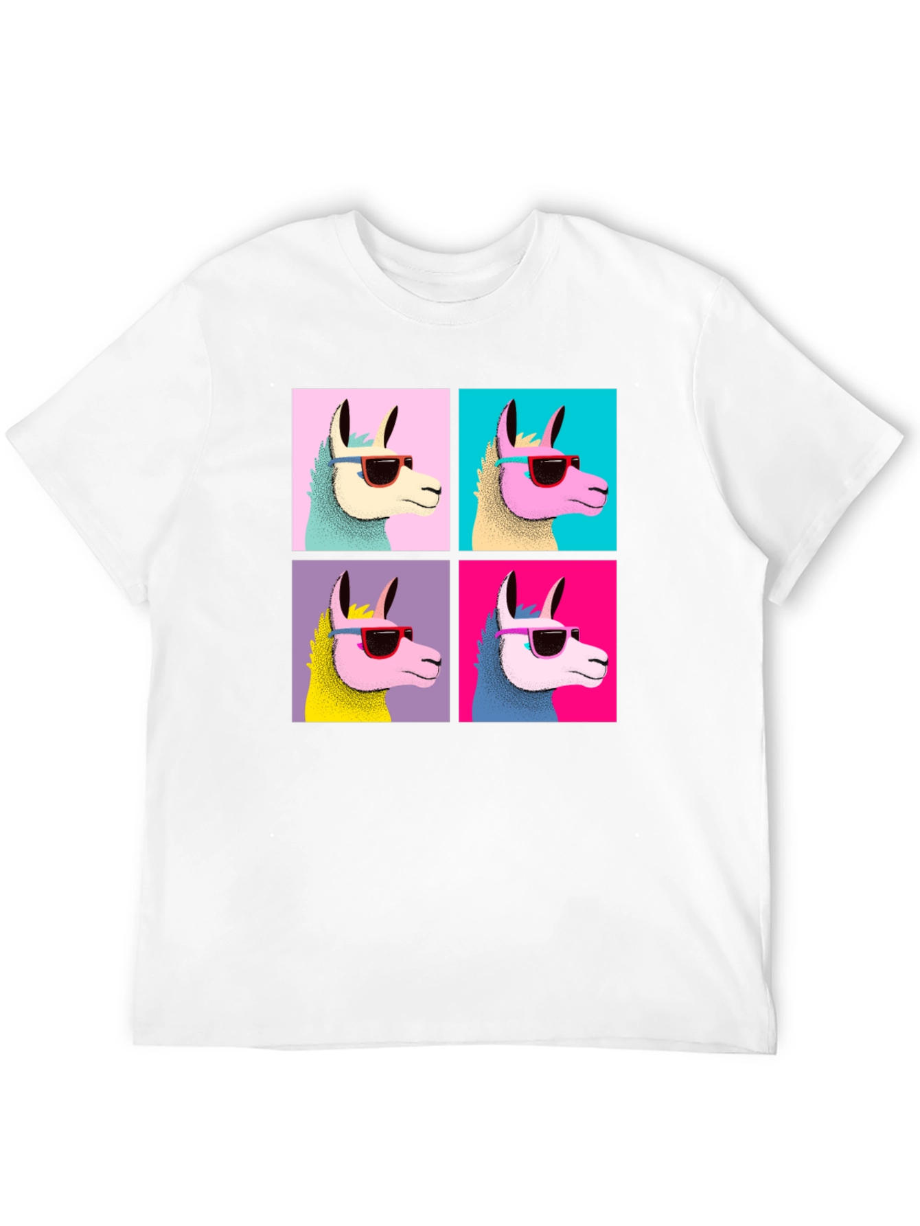 Camiseta Negra con Diseño de Llamas Pop Art