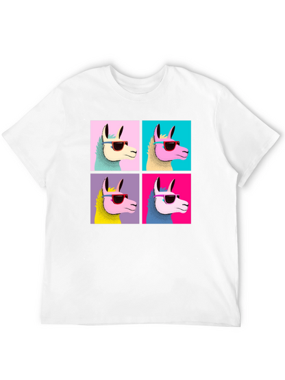 Camiseta Negra con Diseño de Llamas Pop Art