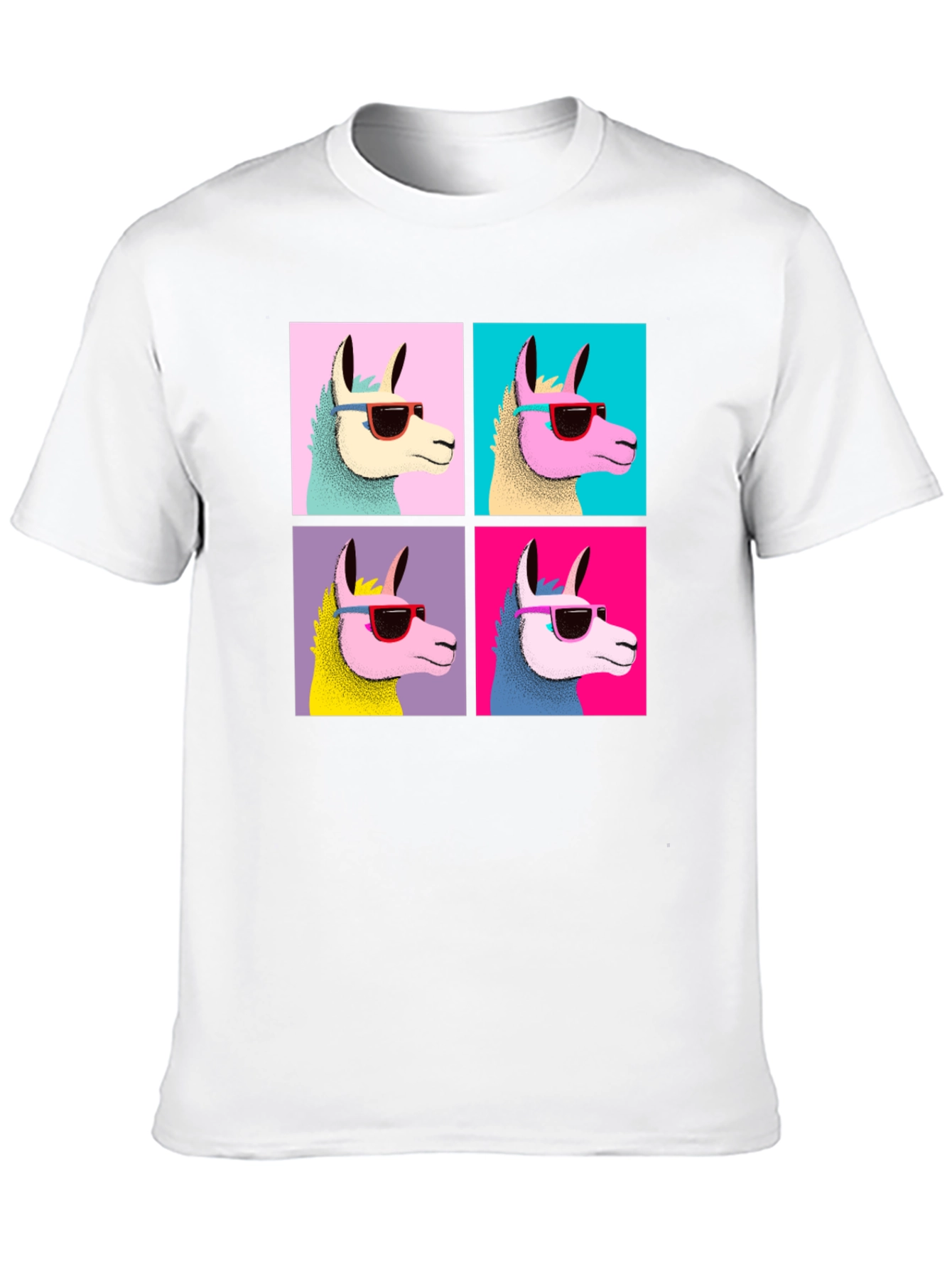 Camiseta Negra con Diseño de Llamas Pop Art
