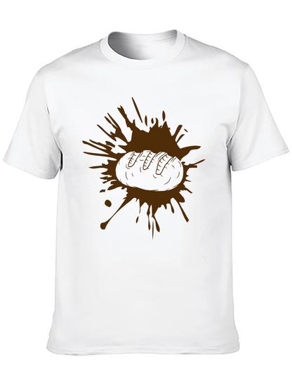 Camiseta Hombre Diseño Pan Divertido Algodón