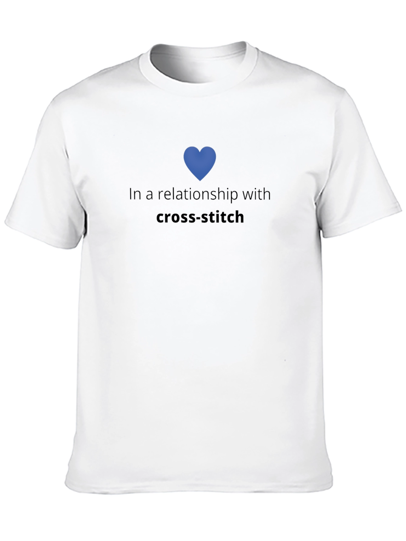 Camiseta Negra En Relación Con Punto de Cruz