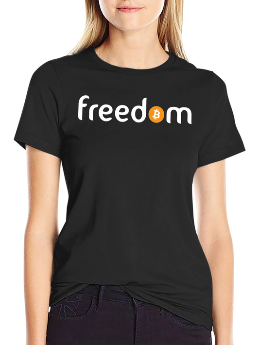 Camiseta Negra Freedom Bitcoin para Hombre