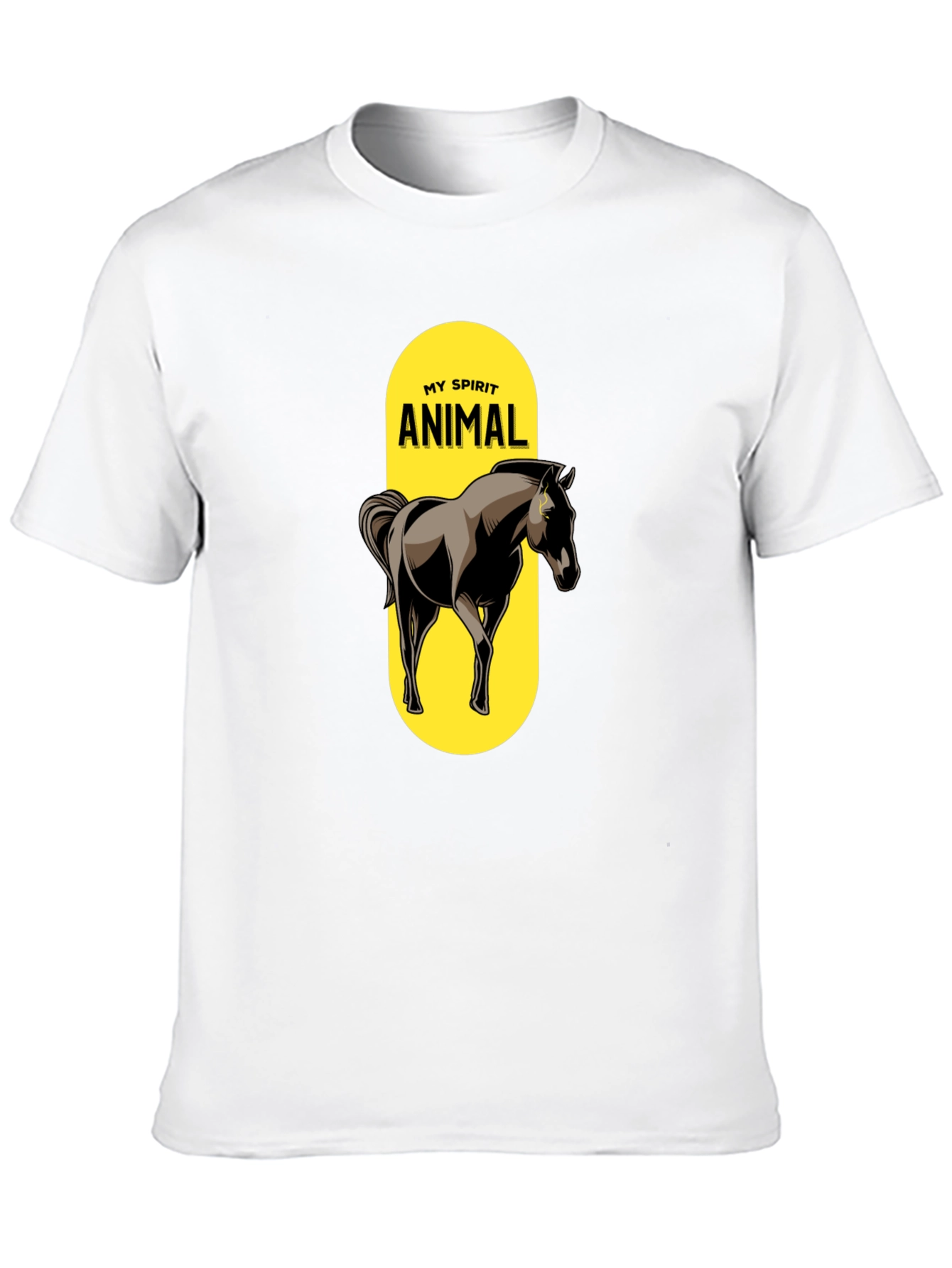 Camiseta Negra Mi Animal Espiritual Caballo
