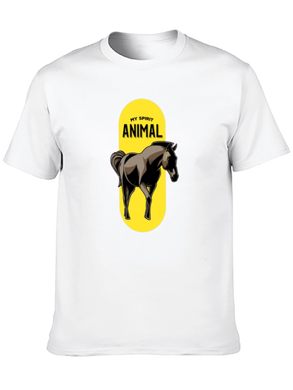 Camiseta Negra Mi Animal Espiritual Caballo