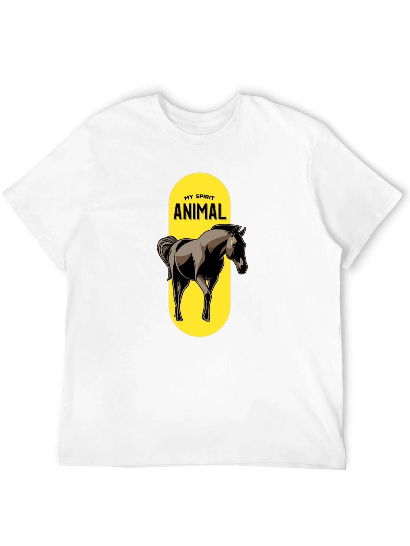 Camiseta Negra Mi Animal Espiritual Caballo