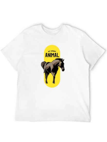 Camiseta Negra Mi Animal Espiritual Caballo