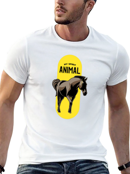 Camiseta Negra Mi Animal Espiritual Caballo