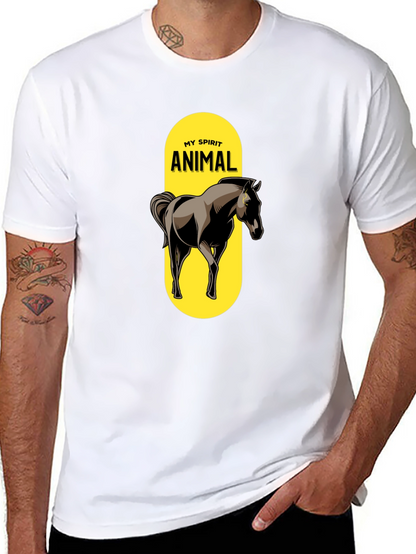Camiseta Negra Mi Animal Espiritual Caballo