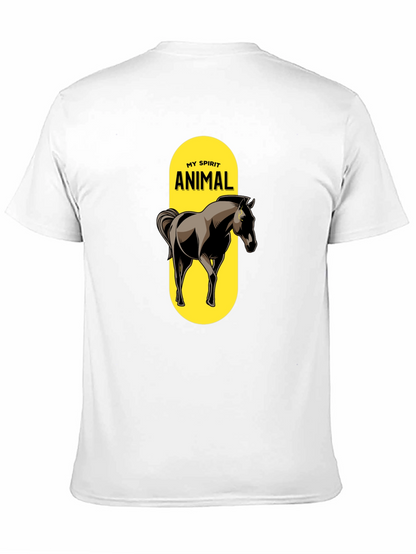 Camiseta Negra Mi Animal Espiritual Caballo