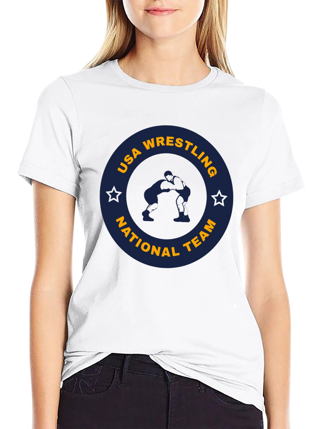 Camiseta Negra USA Wrestling National Team