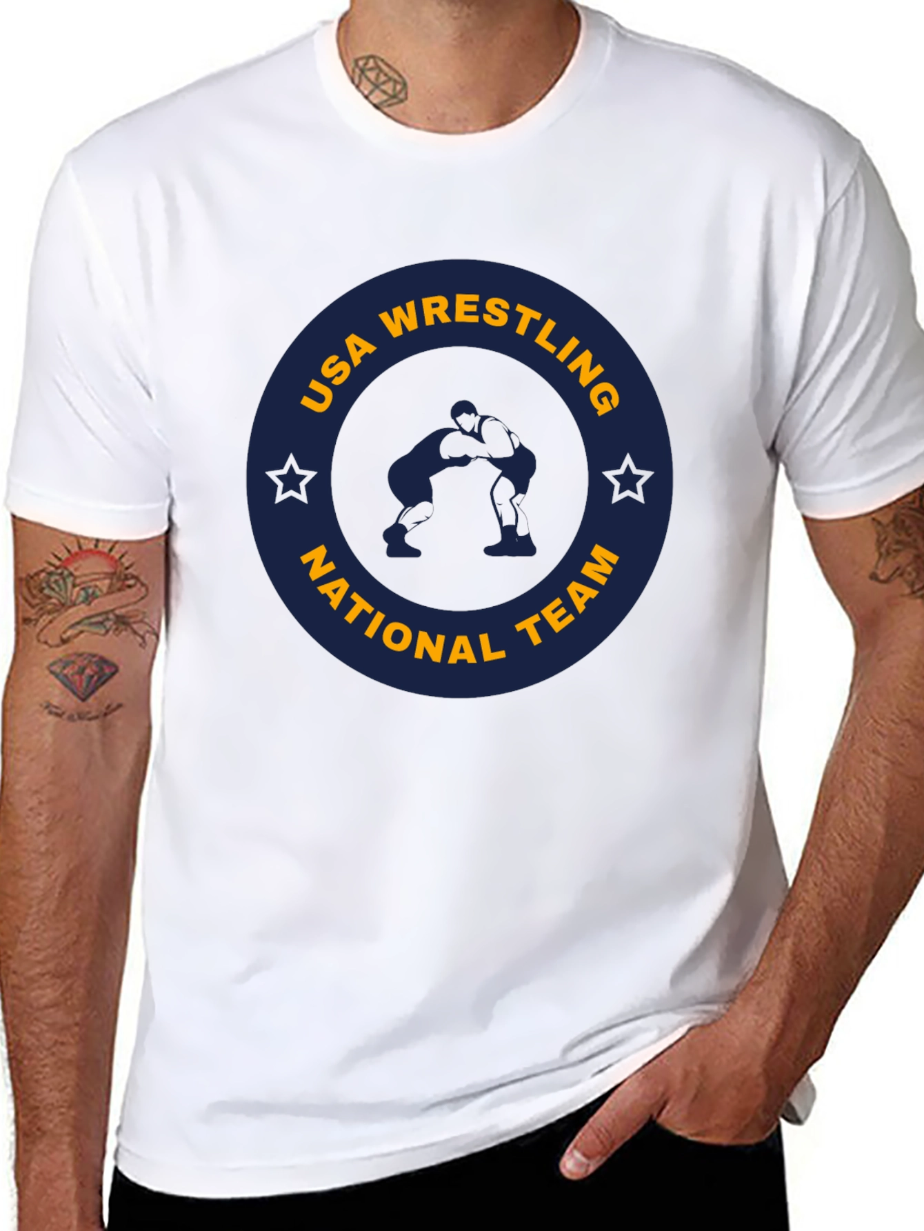 Camiseta Negra USA Wrestling National Team