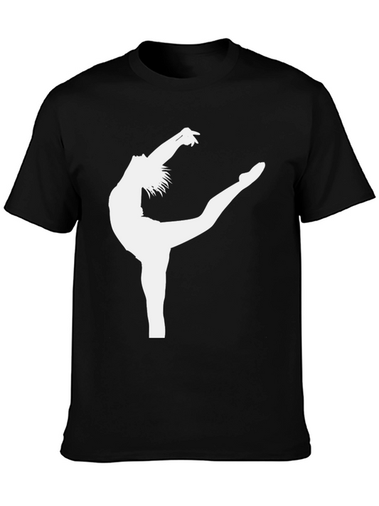 Camiseta Negra con Silueta de Bailarina