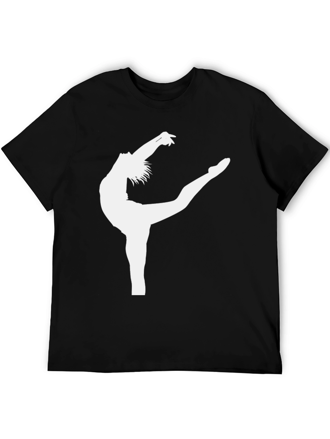 Camiseta Negra con Silueta de Bailarina