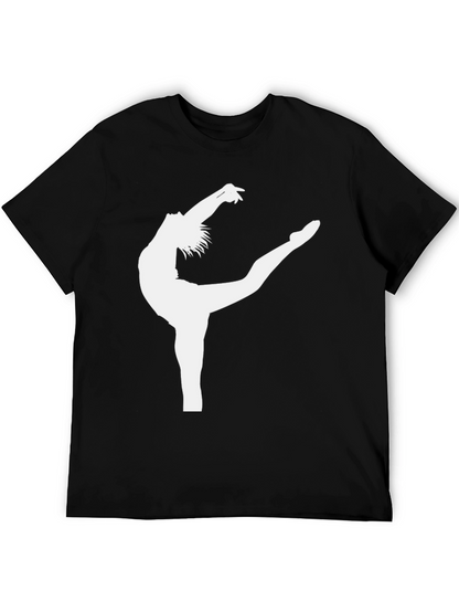Camiseta Negra con Silueta de Bailarina