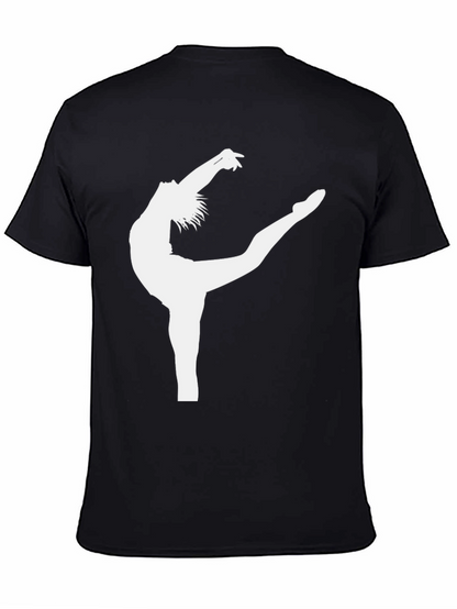 Camiseta Negra con Silueta de Bailarina