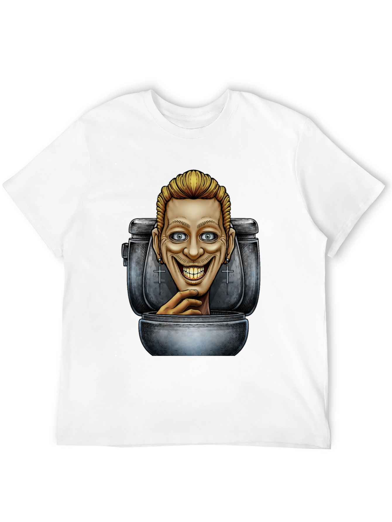 Camiseta Negra con Diseño Humorístico