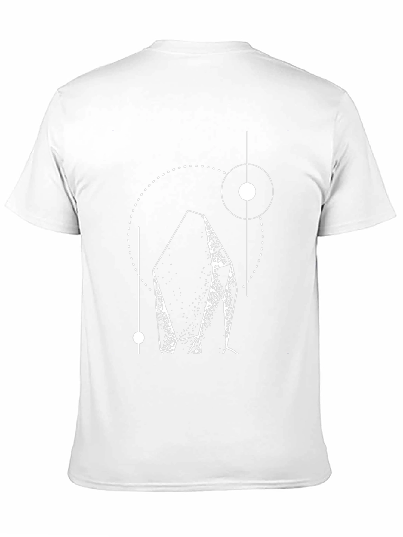 Camiseta Negra con Diseño Geométrico de Cristal