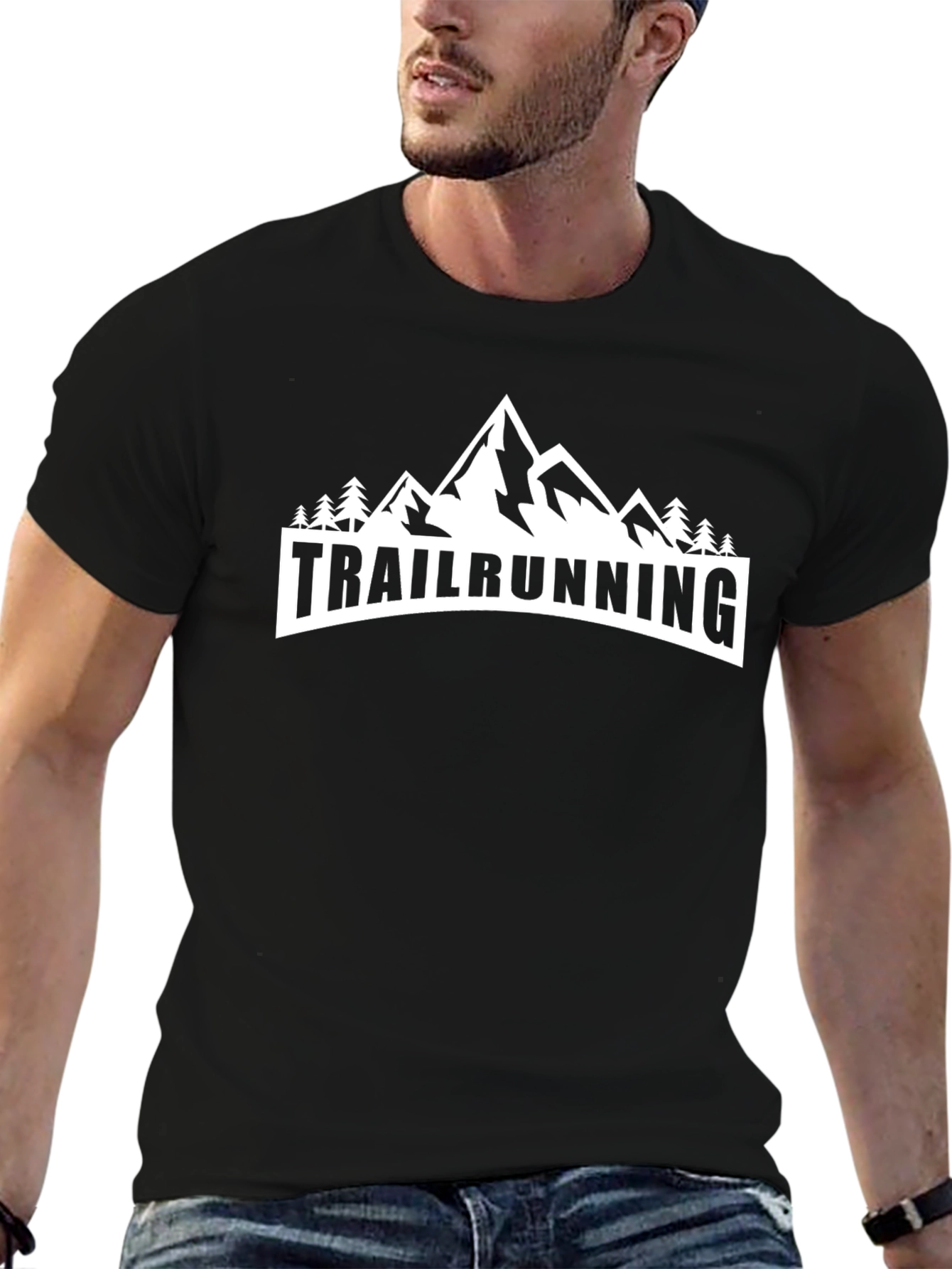 Camiseta Negra Trailrunning Montaña