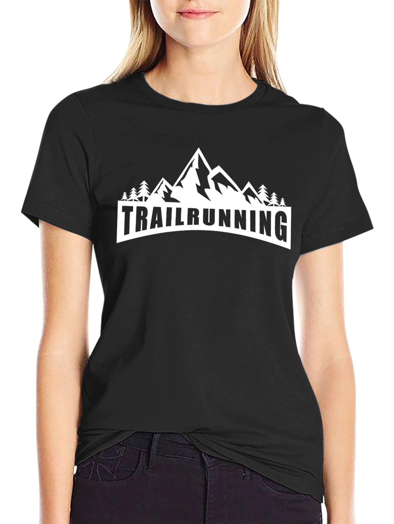 Camiseta Negra Trailrunning Montaña