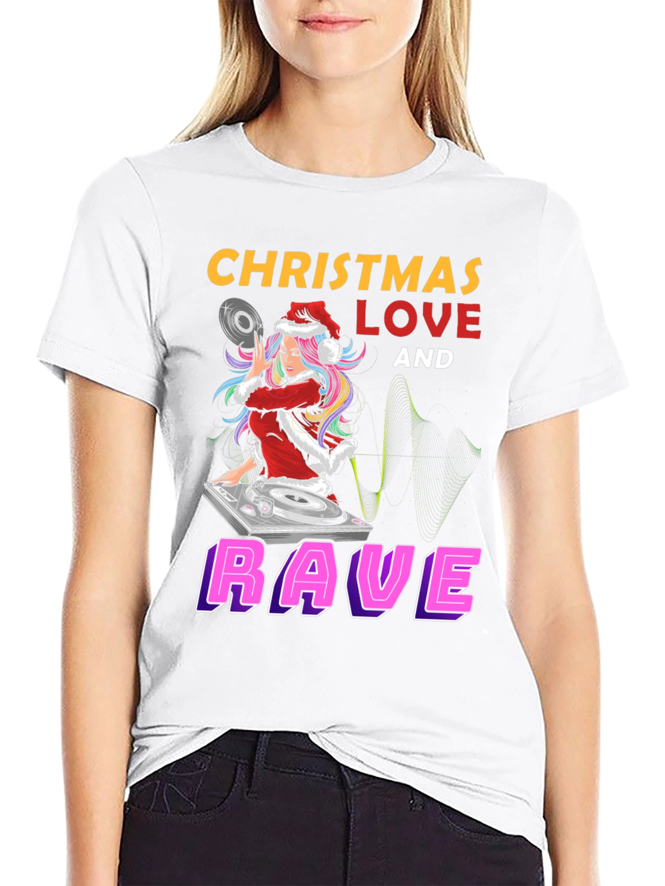 Camiseta Navideña Rave Love