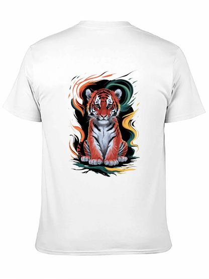 Camiseta Negra con Diseño de Tigre