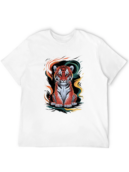 Camiseta Negra con Diseño de Tigre