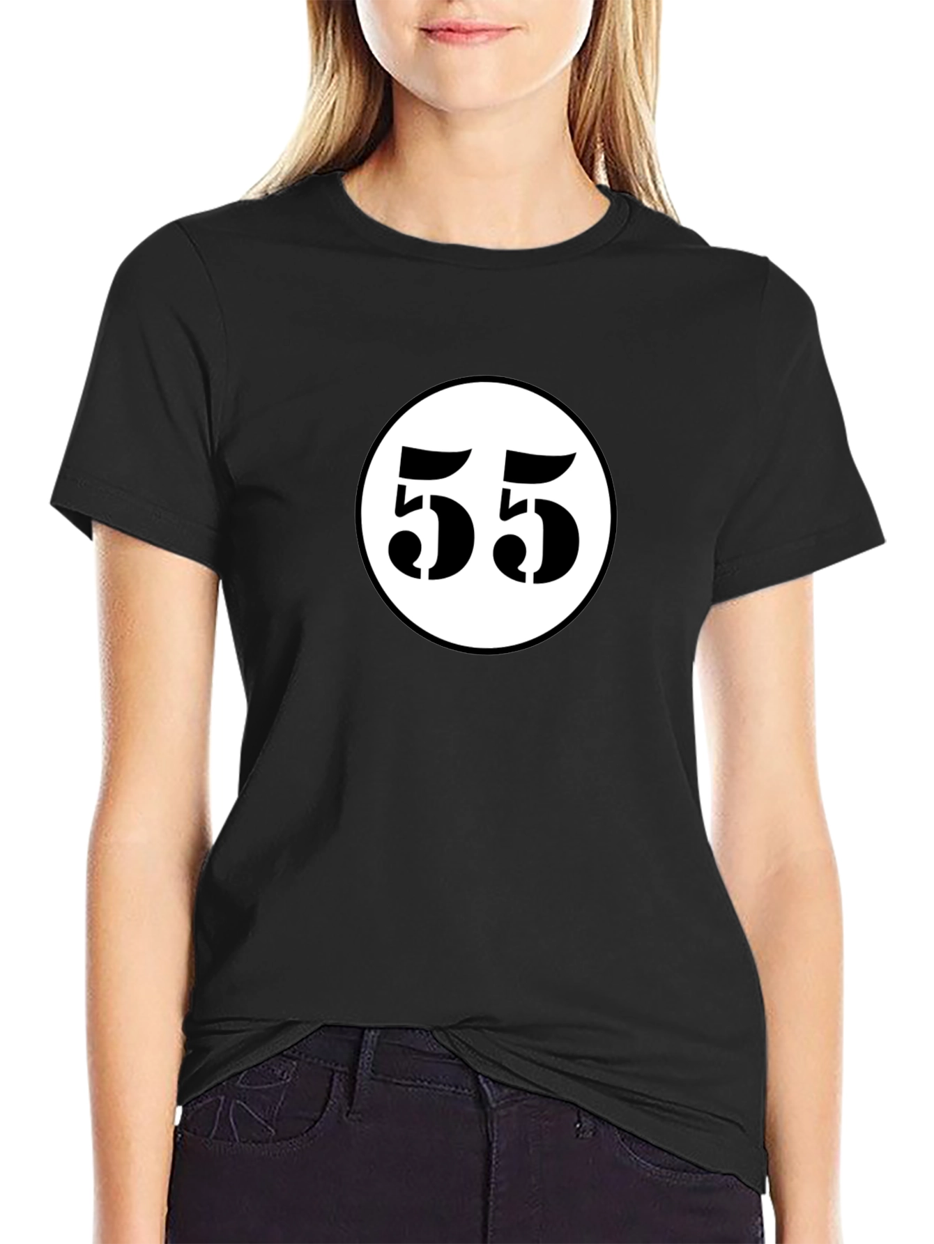 Camiseta Negra con Diseño 55