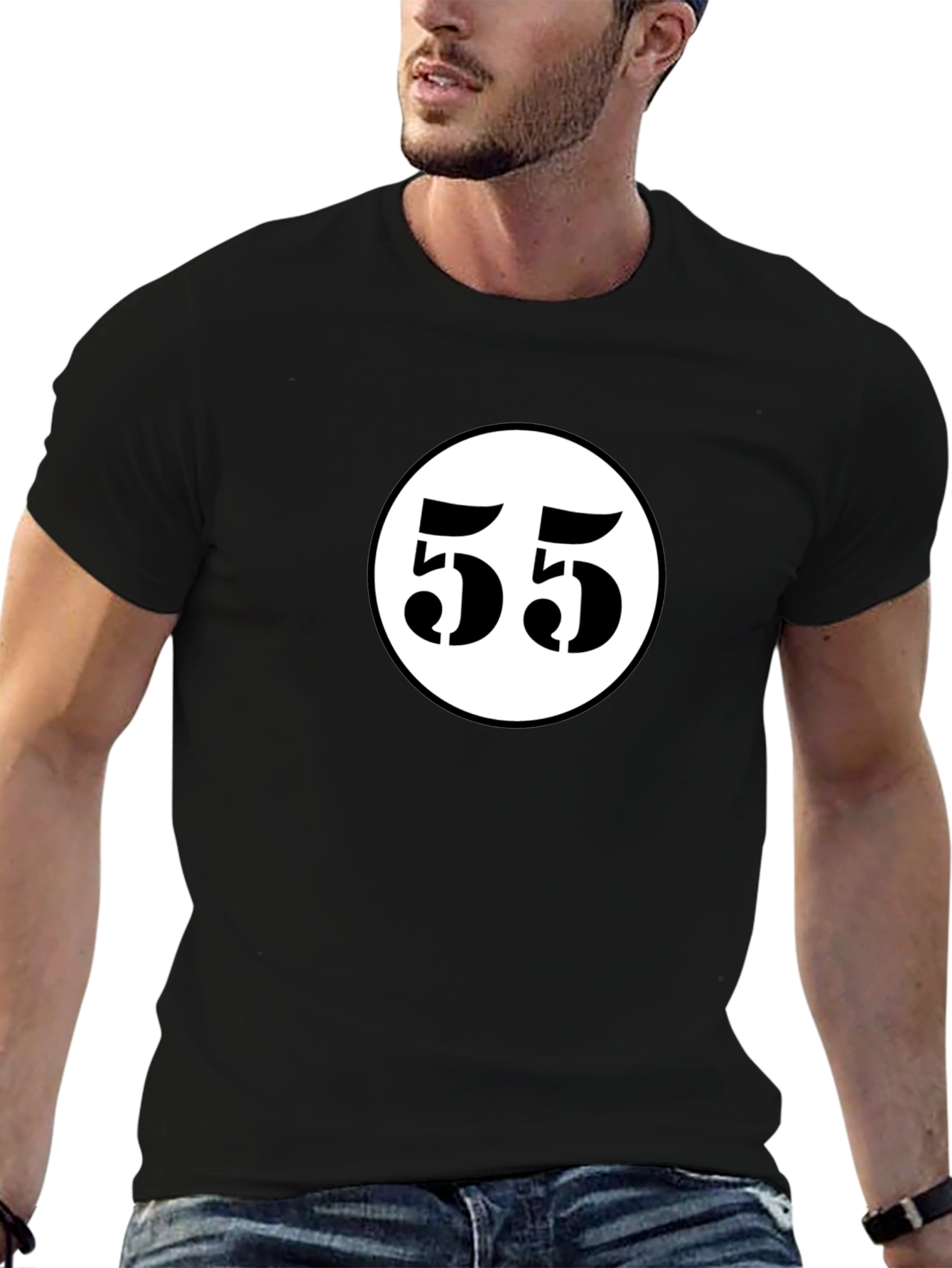 Camiseta Negra con Diseño 55