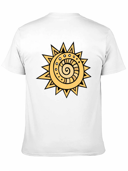 Camiseta Negra con Sol Estilizado