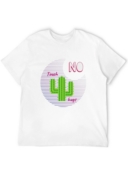 Camiseta Negra con Diseño Cactus No Touchy