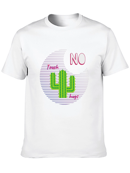 Camiseta Negra con Diseño Cactus No Touchy