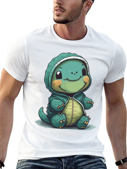 Camiseta Negra con Diseño de Tortuga Adorable