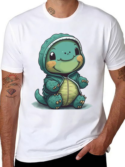 Camiseta Negra con Diseño de Tortuga Adorable