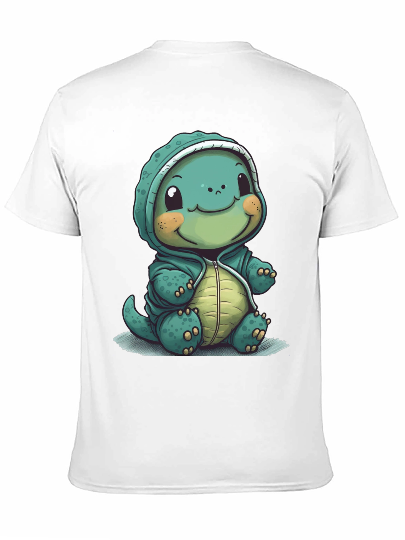 Camiseta Negra con Diseño de Tortuga Adorable