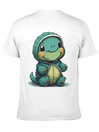 Camiseta Negra con Diseño de Tortuga Adorable