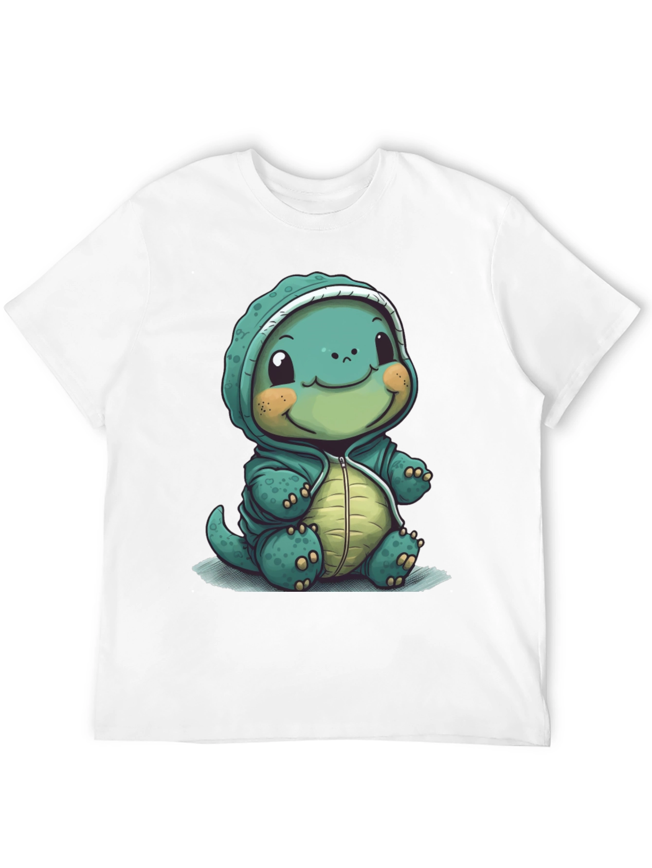 Camiseta Negra con Diseño de Tortuga Adorable