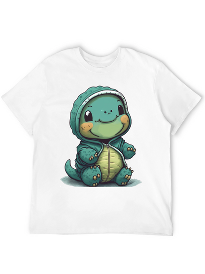 Camiseta Negra con Diseño de Tortuga Adorable