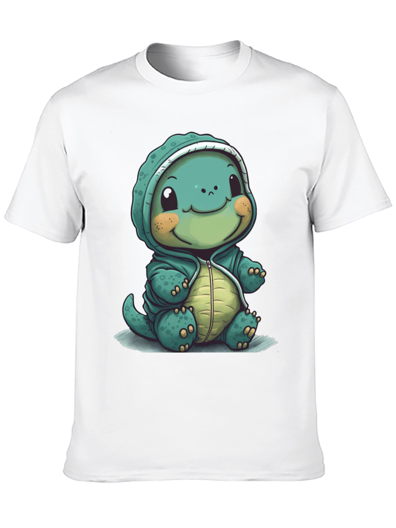 Camiseta Negra con Diseño de Tortuga Adorable