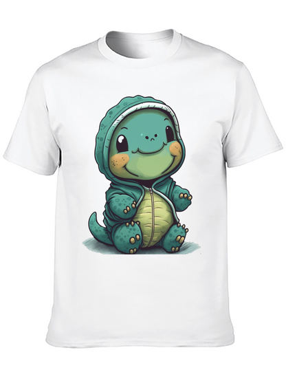 Camiseta Negra con Diseño de Tortuga Adorable