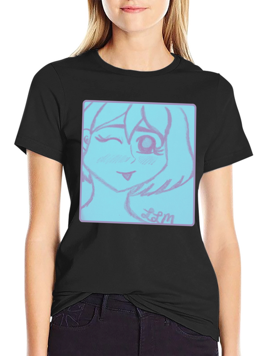 Camiseta Negra con Diseño Anime